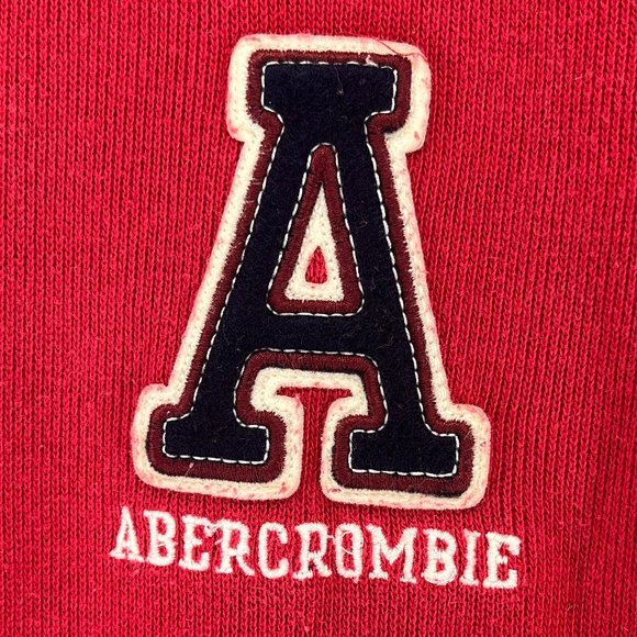 Vintage Abercrombie & Fitch Men's Red and White Sweater Long Sleeve Y2K sz M - Picture 4 of 7
